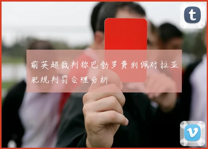 前英超裁判称巴勃罗费利佩对拉亚犯规判罚合理分析